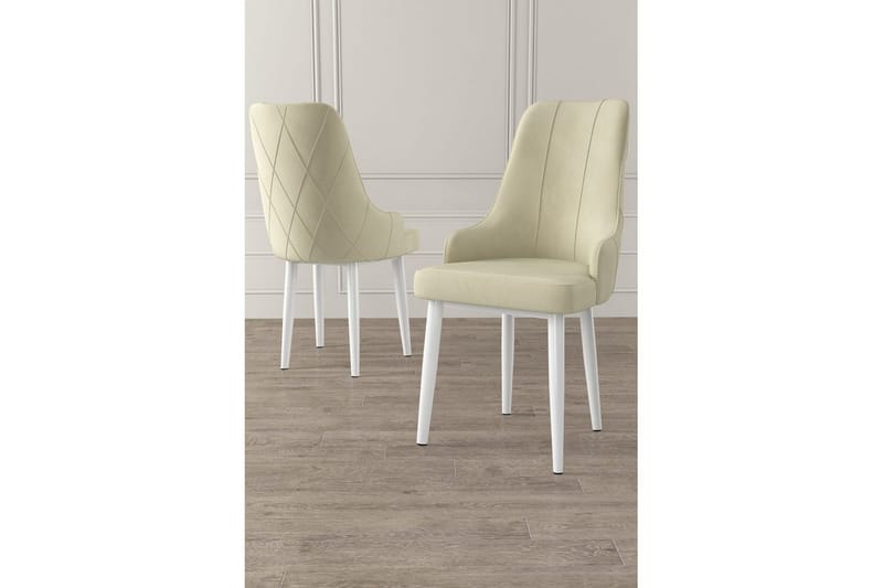 Spisestole Mobarkar Creme / Hvid - Creme / Hvid - Møbler - Stole & lænestole - Spisebordsstole & køkkenstole