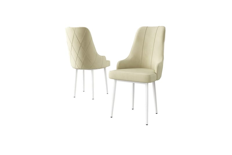 Spisestole Mobarkar Creme / Hvid - Creme / Hvid - Møbler - Stole & lænestole - Spisebordsstole & køkkenstole