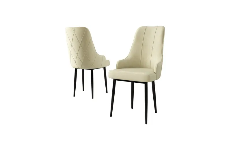 Spisestole Mobarkar Creme / Sort - Creme / Sort - Møbler - Stole & lænestole - Spisebordsstole & køkkenstole