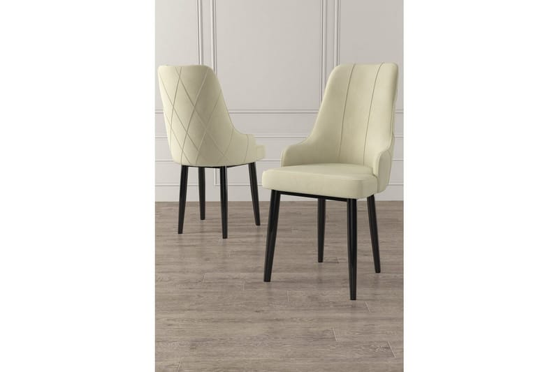 Spisestole Mobarkar Creme / Sort - Creme / Sort - Møbler - Stole & lænestole - Spisebordsstole & køkkenstole