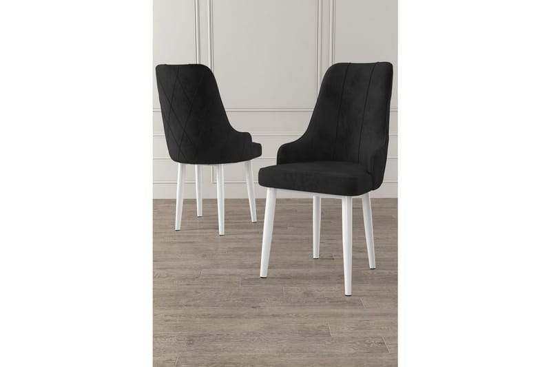 Spisestole Mobarkar Sort / Hvid - Sort / Hvid - Møbler - Stole & lænestole - Spisebordsstole & køkkenstole