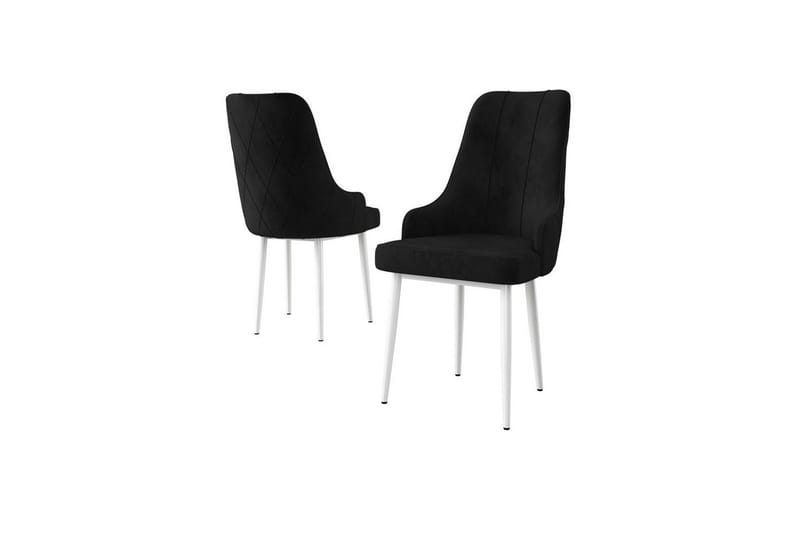 Spisestole Mobarkar Sort / Hvid - Sort / Hvid - Møbler - Stole & lænestole - Spisebordsstole & køkkenstole