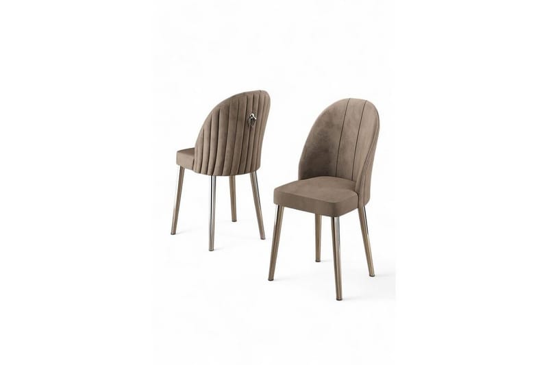 Spisestole Orlen Cappuccino / Krom - Cappuccino / Krom - Møbler - Stole & lænestole - Spisebordsstole & køkkenstole