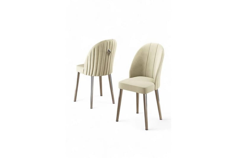Spisestole Orlen Creme / Krom - Creme / Krom - Møbler - Stole & lænestole - Spisebordsstole & køkkenstole