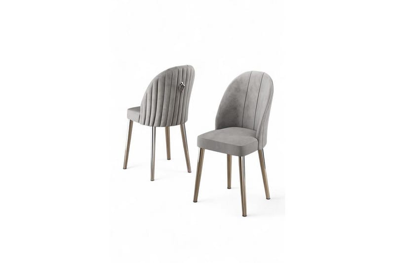 Spisestole Orlen Grå / krom - Grå / krom - Møbler - Stole & lænestole - Spisebordsstole & køkkenstole