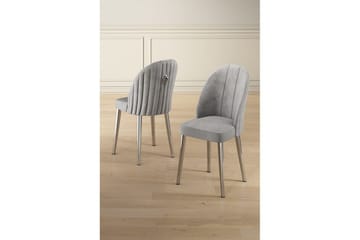 Spisestole Orlen Grå / krom - Grå / krom - Møbler - Stole & lænestole - Spisebordsstole & køkkenstole