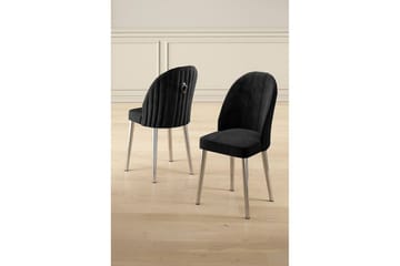 Spisestole Orlen Sort / Krom - Sort / Krom - Møbler - Stole & lænestole - Spisebordsstole & køkkenstole