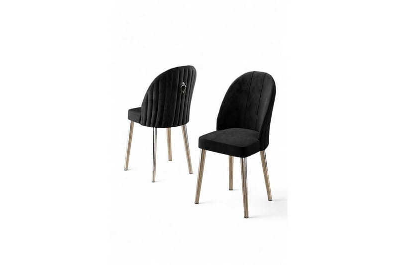 Spisestole Orlen Sort / Krom - Sort / Krom - Møbler - Stole & lænestole - Spisebordsstole & køkkenstole