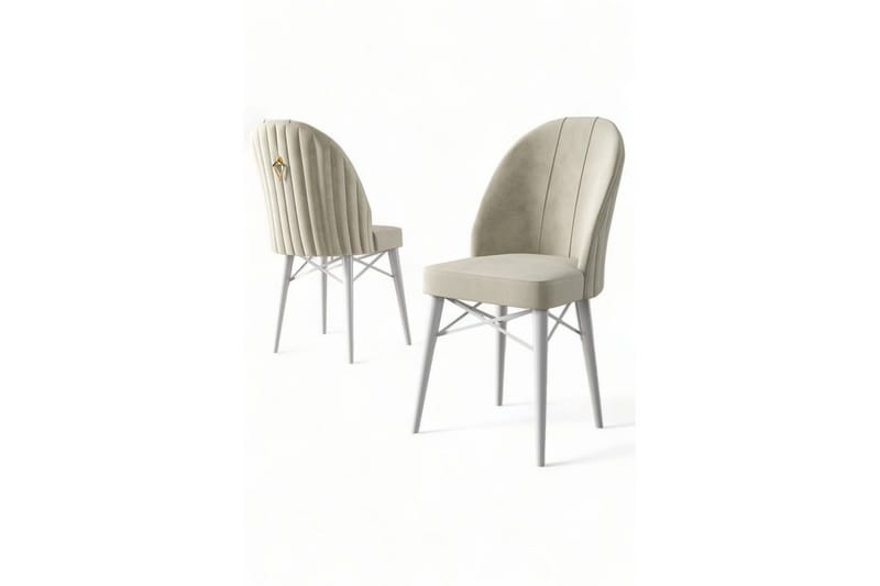 Spisestole Ritim Creme / Hvid - Cremevhid/Hvid - Møbler - Stole & lænestole - Spisebordsstole & køkkenstole