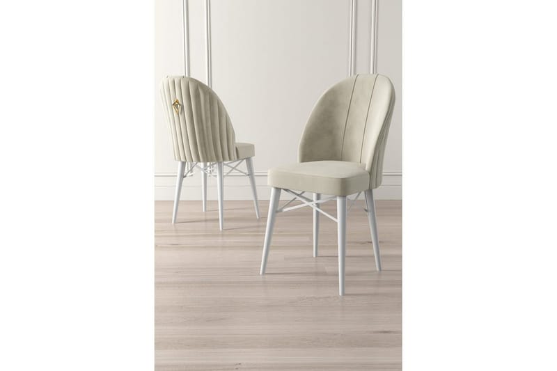 Spisestole Ritim Creme / Hvid - Cremevhid/Hvid - Møbler - Stole & lænestole - Spisebordsstole & køkkenstole