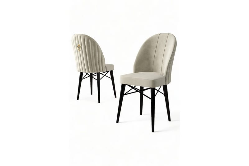 Spisestole Ritim Creme / Sort - Creme / Sort - Møbler - Stole & lænestole - Spisebordsstole & køkkenstole