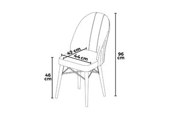 Spisestole Ritim Creme / Sort - Creme / Sort - Møbler - Stole & lænestole - Spisebordsstole & køkkenstole