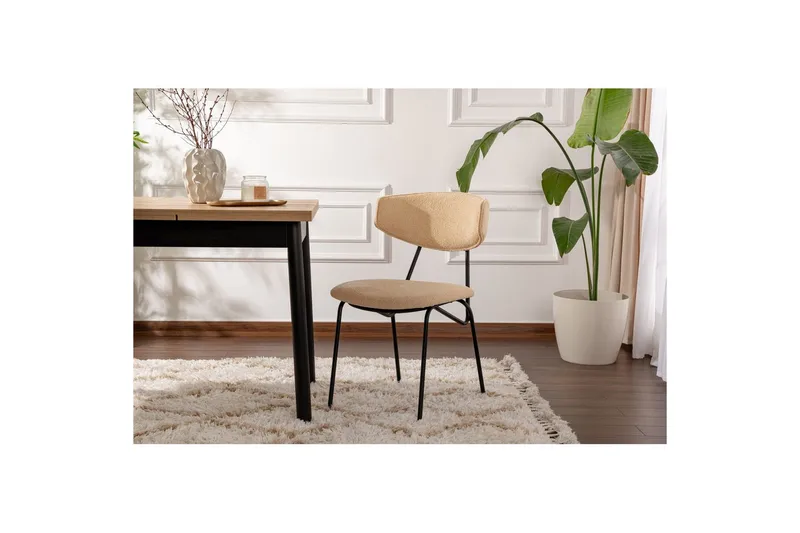 Spisestole Sanroman Beige / Sort - Beige / Sort - Møbler - Stole & lænestole - Spisebordsstole & køkkenstole