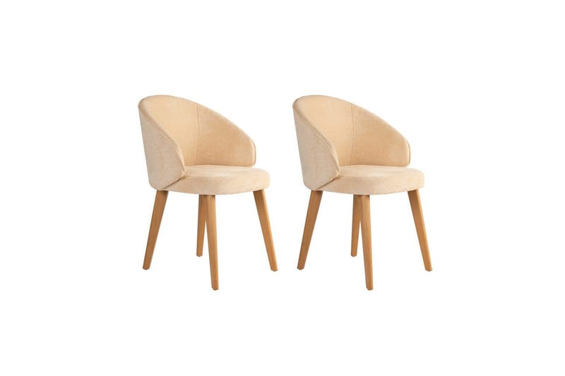 Spisestole Sanroman Classic Beige / Mørk Eg, Beige / Mørk Eg