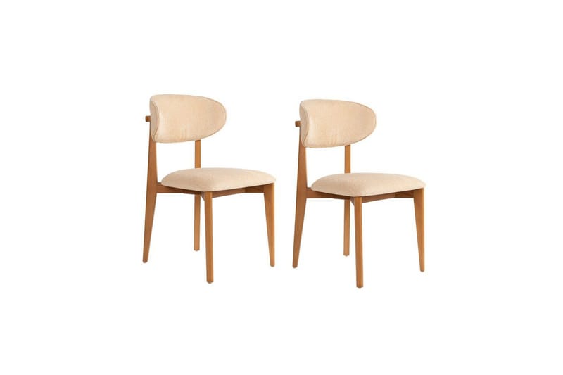 Spisestole Sanroman Classic Beige / Mørk Eg - Beige / Mørk Eg - Møbler - Stole & lænestole - Spisebordsstole & køkkenstole