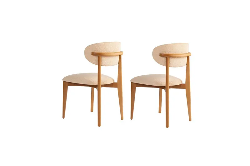 Spisestole Sanroman Classic Beige / Mørk Eg - Beige / Mørk Eg - Møbler - Stole & lænestole - Spisebordsstole & køkkenstole