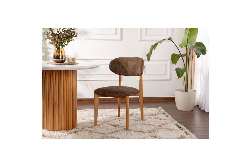 Spisestole Sanroman Classic Brun / Lys Eg - Brun / Lys Eg - Møbler - Stole & lænestole - Spisebordsstole & køkkenstole