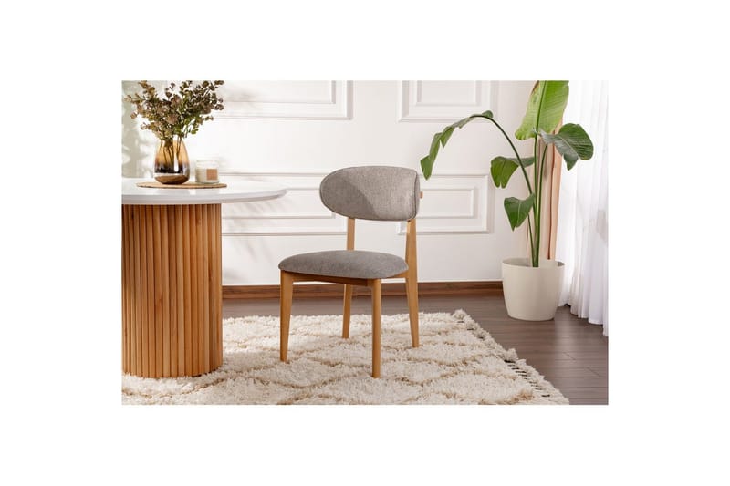 Spisestole Sanroman Classic Grå / lys eg - Grå / lys eg - Møbler - Stole & lænestole - Spisebordsstole & køkkenstole