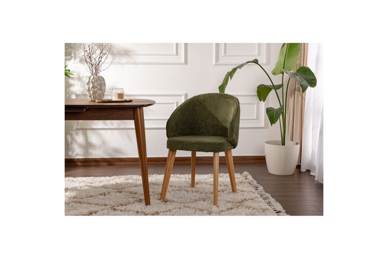 Spisestole Sanroman Classic Grøn / Lys Eg - Grøn / Lys Eg - Møbler - Stole & lænestole - Spisebordsstole & køkkenstole