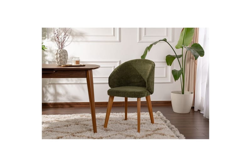 Spisestole Sanroman Classic Grøn / Mørk Eg - Grøn / Mørk Eg - Møbler - Stole & lænestole - Spisebordsstole & køkkenstole