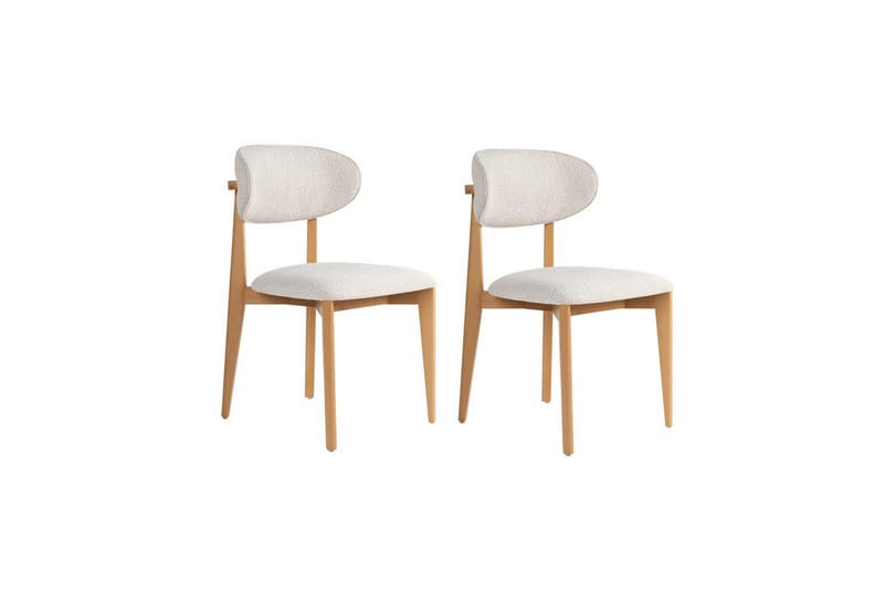 Spisestole Sanroman Classic Hvid / Lys Eg - Hvid / Lys Eg - Møbler - Stole & lænestole - Spisebordsstole & køkkenstole