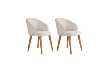 Spisestole Sanroman Classic Hvid / Mørk Eg