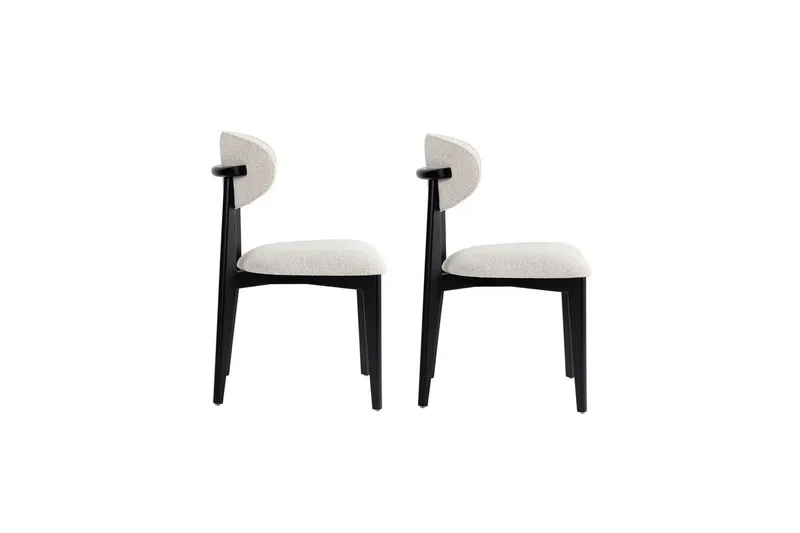 Spisestole Sanroman Classic Hvid / Sort - Hvid / Sort - Møbler - Stole & lænestole - Spisebordsstole & køkkenstole