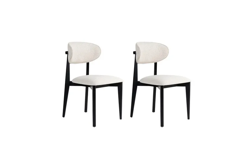 Spisestole Sanroman Classic Hvid / Sort - Hvid / Sort - Møbler - Stole & lænestole - Spisebordsstole & køkkenstole