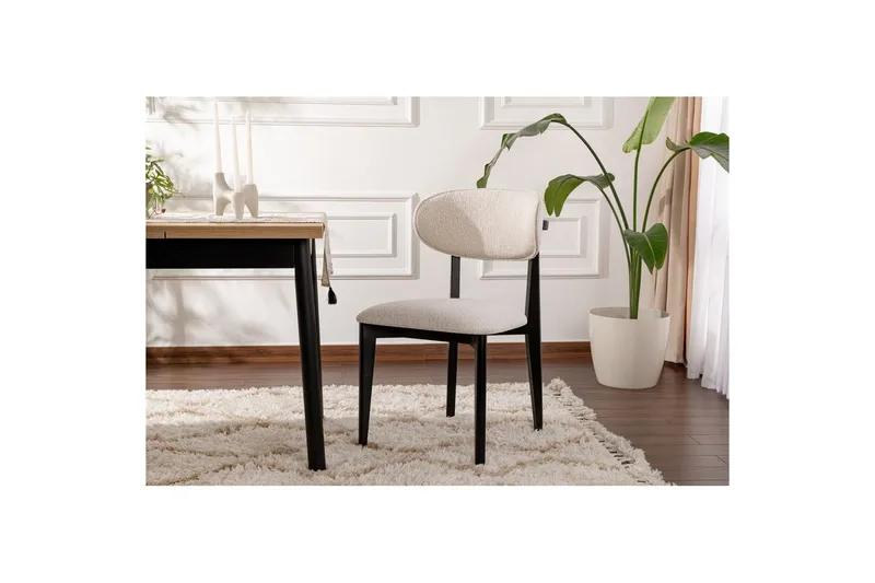 Spisestole Sanroman Classic Hvid / Sort - Hvid / Sort - Møbler - Stole & lænestole - Spisebordsstole & køkkenstole