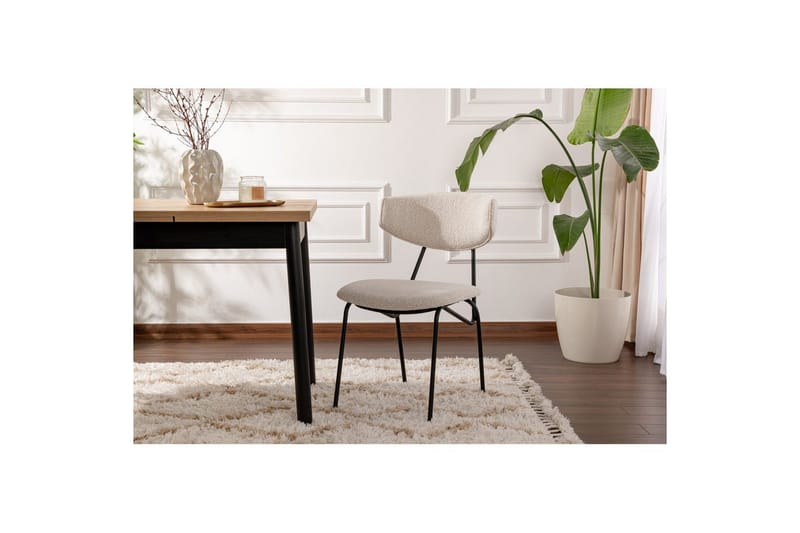 Spisestole Sanroman Hvid / Sort - Hvid / Sort - Møbler - Stole & lænestole - Spisebordsstole & køkkenstole