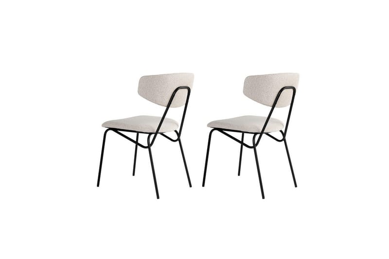 Spisestole Sanroman Hvid / Sort - Hvid / Sort - Møbler - Stole & lænestole - Spisebordsstole & køkkenstole