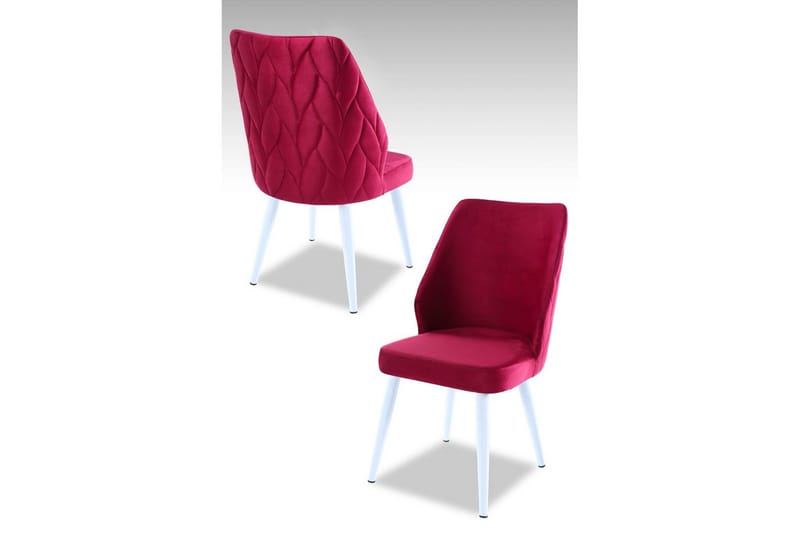 Spisestole Stifen Bordeauxrød / Hvid - Bordeauxrød / Hvid - Møbler - Stole & lænestole - Spisebordsstole & køkkenstole
