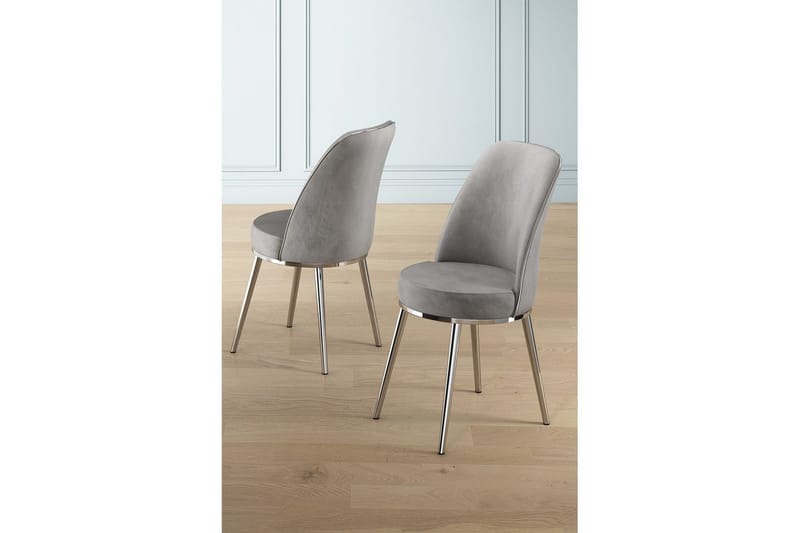 Spisestole Sugako Grå / krom - Grå / krom - Møbler - Stole & lænestole - Spisebordsstole & køkkenstole
