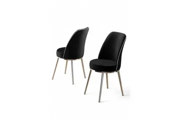 Spisestole Sugako Sort / Krom