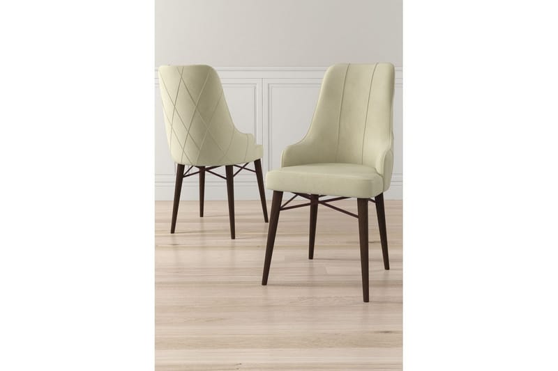 Spisestole Puntoz Creme / Brun - Creme / Brun - Møbler - Stole & lænestole - Spisebordsstole & køkkenstole