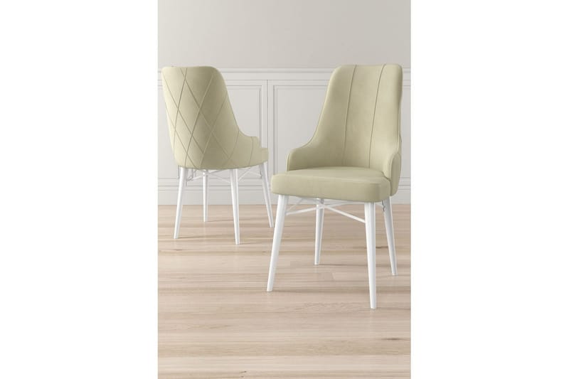 Spisestole Puntoz Creme / Hvid - Creme / Hvid - Møbler - Stole & lænestole - Spisebordsstole & køkkenstole