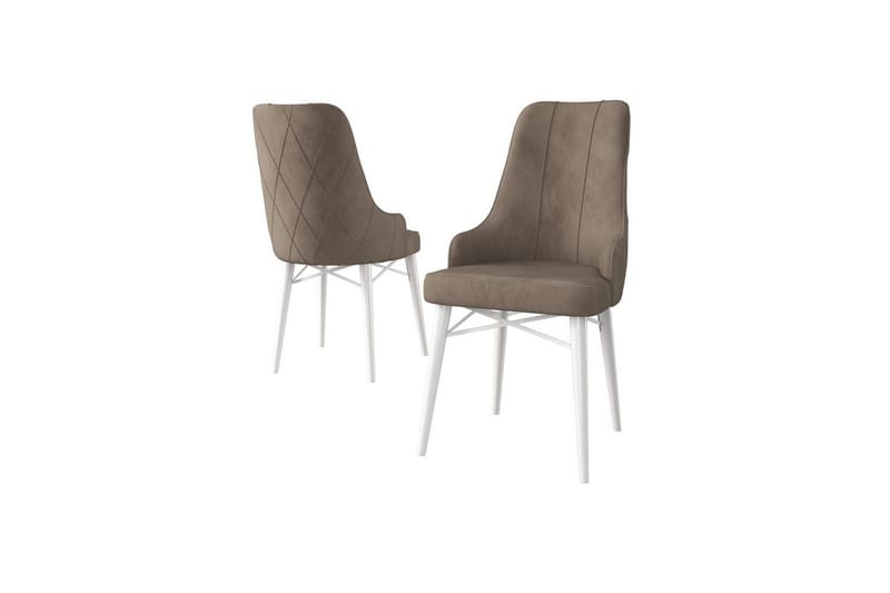 Spisestole Puntoz Cappuccino / Hvid - Cappuccino / Hvid - Møbler - Stole & lænestole - Spisebordsstole & køkkenstole