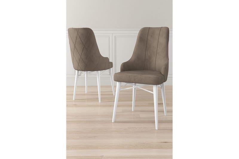 Spisestole Puntoz Cappuccino / Hvid - Cappuccino / Hvid - Møbler - Stole & lænestole - Spisebordsstole & køkkenstole
