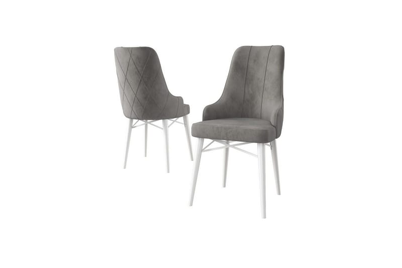 Spisestole Puntoz Grå / Hvid - Grå / Hvid - Møbler - Stole & lænestole - Spisebordsstole & køkkenstole