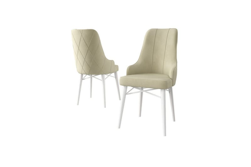 Spisestole Puntoz Creme / Hvid - Creme / Hvid - Møbler - Stole & lænestole - Spisebordsstole & køkkenstole