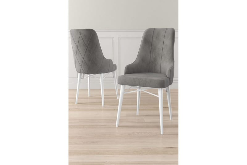 Spisestole Puntoz Grå / Hvid - Grå / Hvid - Møbler - Stole & lænestole - Spisebordsstole & køkkenstole