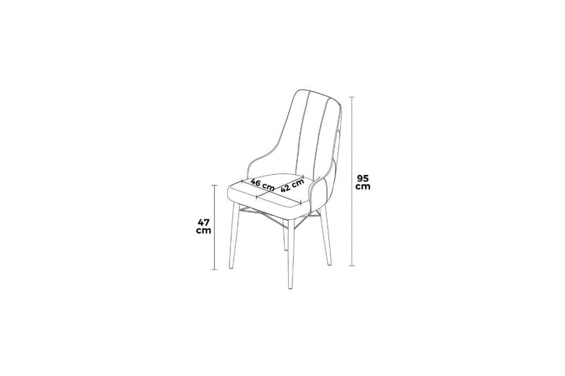 Spisestole Puntoz Cappuccino / Hvid - Cappuccino / Hvid - Møbler - Stole & lænestole - Spisebordsstole & køkkenstole