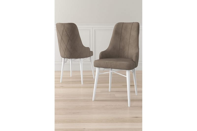 Spisestole Puntoz Cappuccino / Hvid - Cappuccino / Hvid - Møbler - Stole & lænestole - Spisebordsstole & køkkenstole