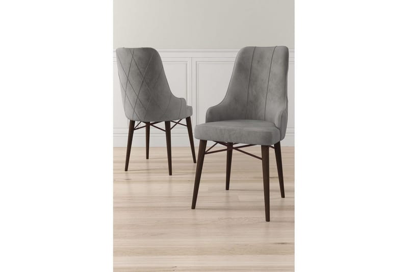 Spisestole Puntoz Grå / brun - Grå / brun - Møbler - Stole & lænestole - Spisebordsstole & køkkenstole