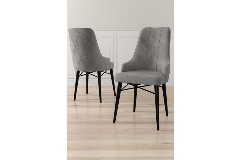 Spisestole Puntoz Grå / sort - Grå / sort - Møbler - Stole & lænestole - Spisebordsstole & køkkenstole