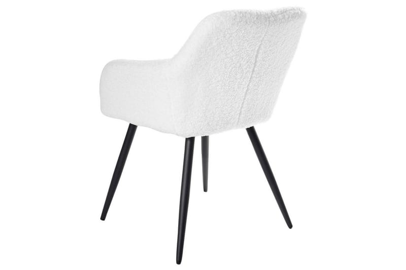 Spisestuestol Casmalia sæt á 2 Hvid/Sort - Hvid/Sort - Møbler - Stole & lænestole - Spisebordsstole & køkkenstole