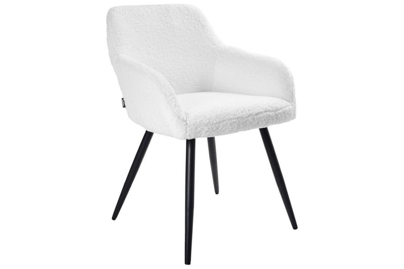 Spisestuestol Casmalia sæt á 2 Hvid/Sort - Hvid/Sort - Møbler - Stole & lænestole - Spisebordsstole & køkkenstole