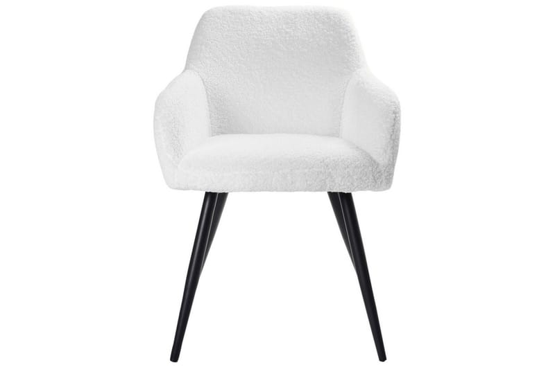 Spisestuestol Casmalia sæt á 2 Hvid/Sort - Hvid/Sort - Møbler - Stole & lænestole - Spisebordsstole & køkkenstole