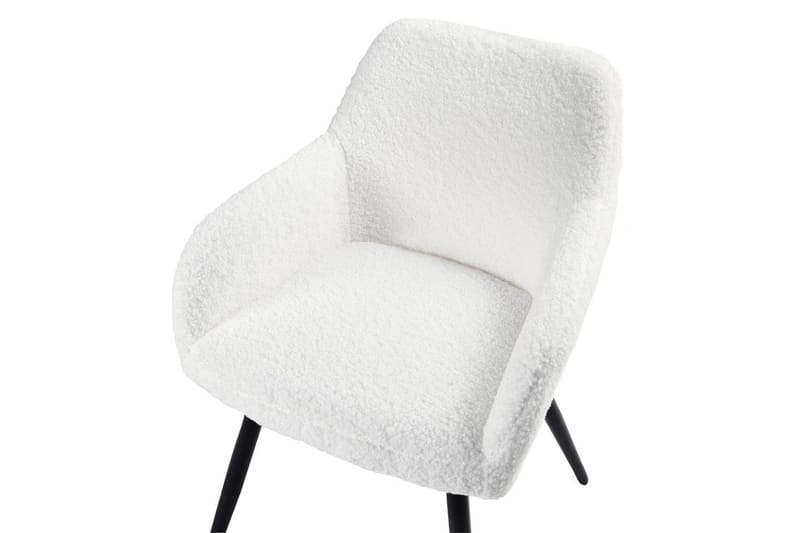 Spisestuestol Casmalia sæt á 2 Hvid/Sort - Hvid/Sort - Møbler - Stole & lænestole - Spisebordsstole & køkkenstole