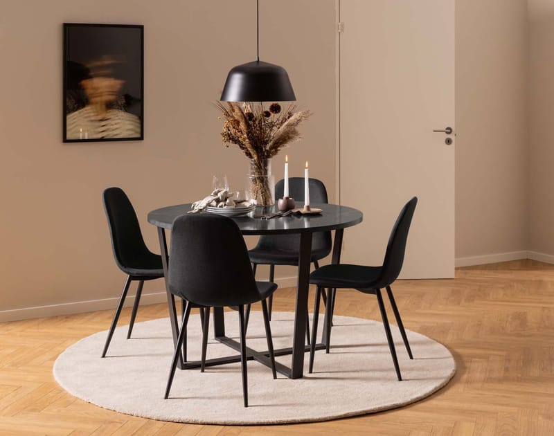 Spisestuestol HOME4YOU Celia Sort - sort - Møbler - Stole & lænestole - Spisebordsstole & køkkenstole